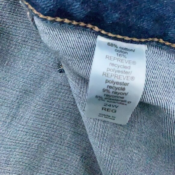 Maurices Edgely Jeans Women 24W Blue Carpenter Ankle Cotton‎ Recycled Poly NWT - Picture 5 of 15